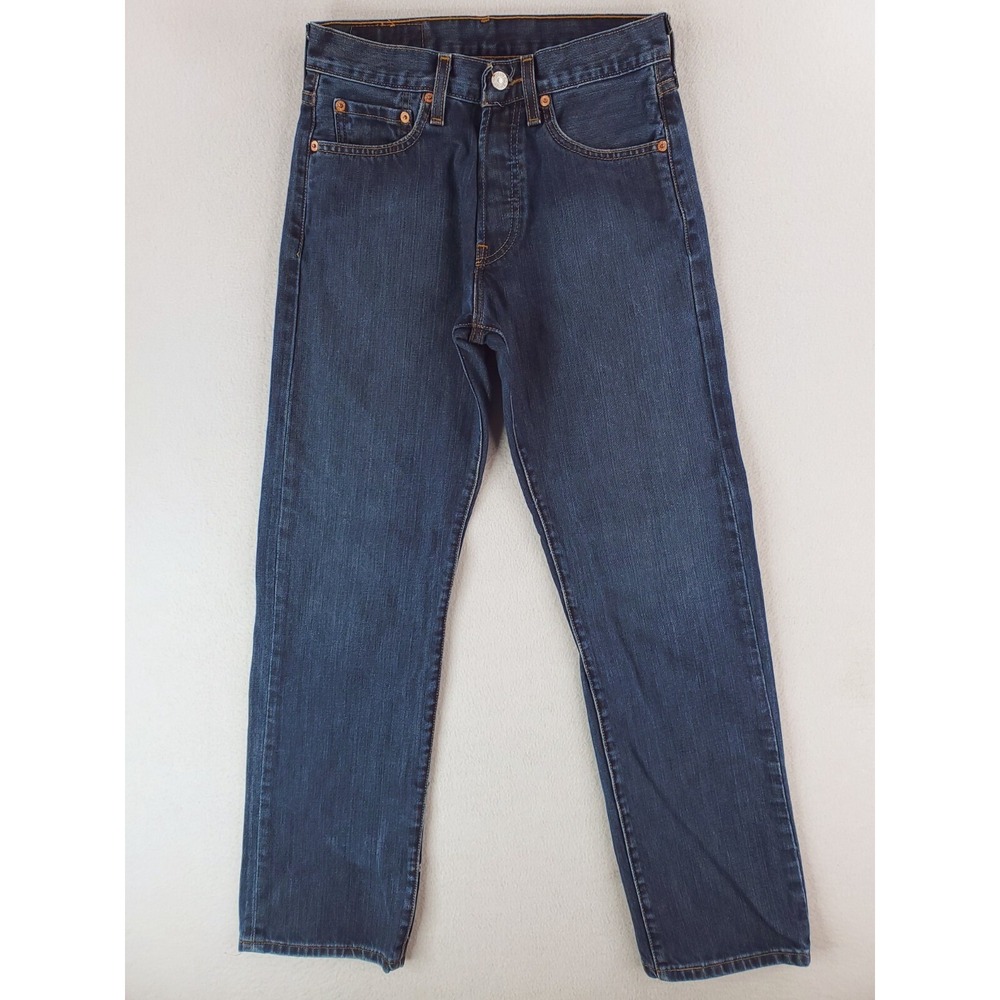 Levis 501 Jeans Mens 28x32 Blue WPL 423 Original Straight Button Fly Dark‎ Wash